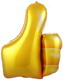 Фигура шар "Лайк" золото 84 см