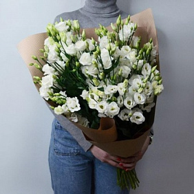 Букет белой Эустомы №163