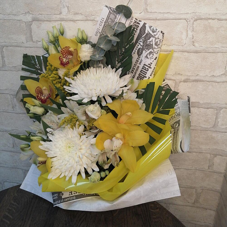 Букет цветов Золотой рассвет - Фото 4