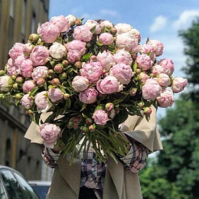 Букет "Пионовый рай" №164