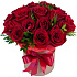 Цветы в коробке из 25 красных роз - Фото 1