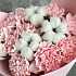 Розовый букет с хлопком №160 - Фото 5