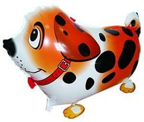 Ходячая фигура шар "Собака далматин", оранжевый 61 см