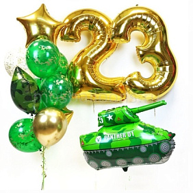 Композиция из шаров "Танк Паф"