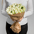 Монобукет белые розы 25 - Фото 1