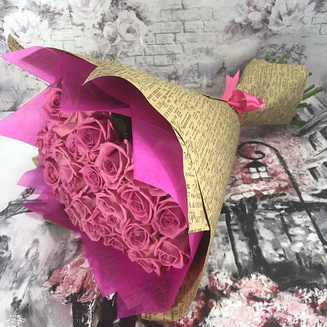 Букет из роз Аква 29 шт - Фото 4