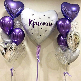 Композиция из шаров "Для любимой" - 17