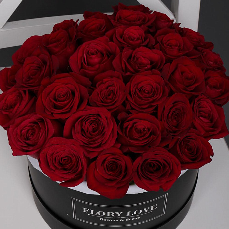 29 роз Фридом в шляпной коробке Эквадор - Фото 6