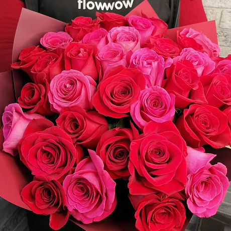 Букет из роз 21 VIP №164 - Фото 3