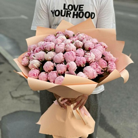 Букет из 51 пиона №162