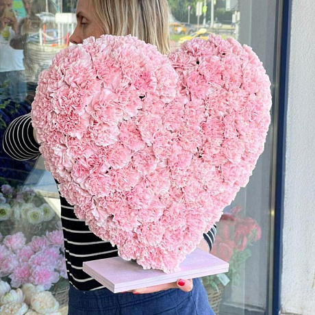 Букет цветов Пушистое сердце - Фото 3