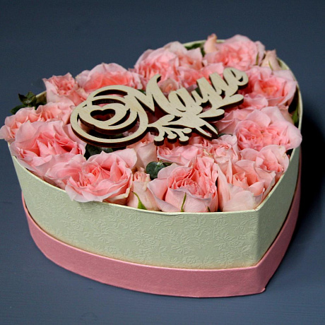 Коробочка с цветами Любимой маме - Фото 2