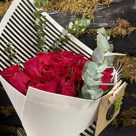 Букет Красный из 19 роз - Фото 3