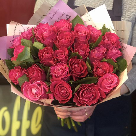 29 малиновых роз 50 см - Фото 2