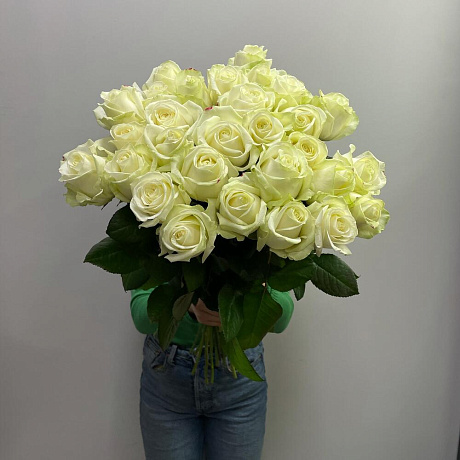 Букет белых роз 70 см - Фото 5