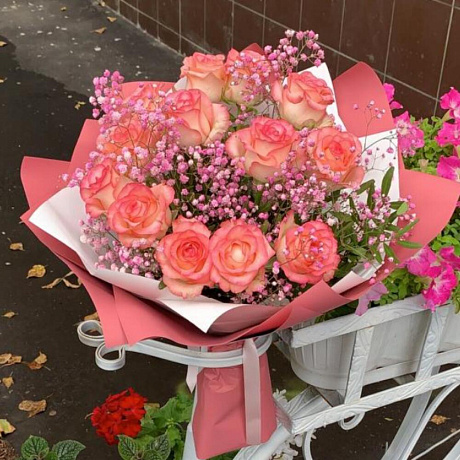 Букет цветов Розовое чудо №160 - Фото 2