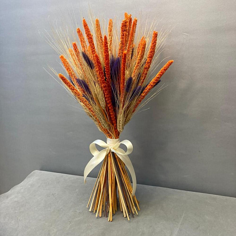 Букет из лагуруса и амаранта - Фото 6