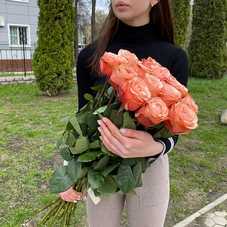 Букет из 15 роз кахал - Фото 2