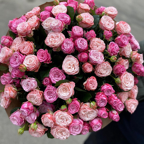 Букет из кустовых роз Бомбастик - Фото 2