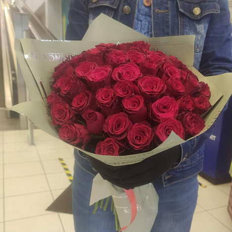 Розы красные Кения 50 см - Фото 4
