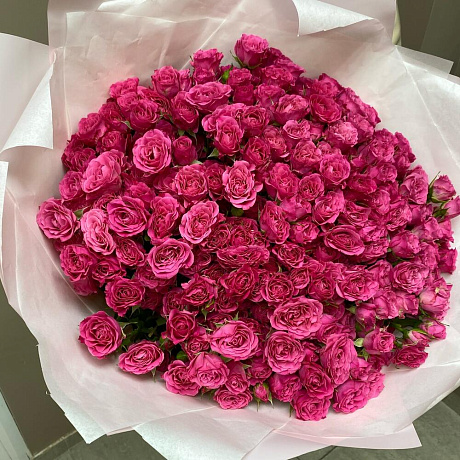 Роскошный букет из кустовых роз - Фото 2