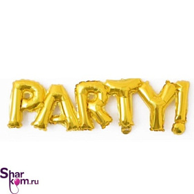 Надпись из шаров "Party!"- 107 см