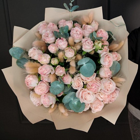 Букет цветов "Пудра" №160