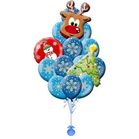 Композиция из шаров "Олень Деда Мороза" - 2