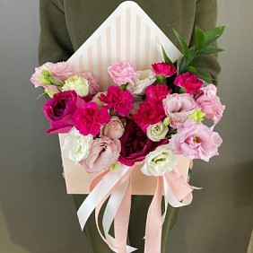 Букет цветов "Розовая глазурь"