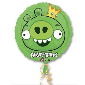 Фольгированный круг шар "Angry Birds"