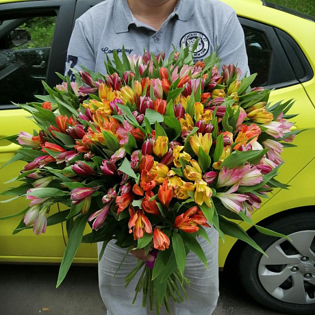 Букет цветов Охапка альстромерий - Фото 7