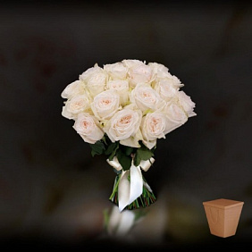 21 роза White Ohara