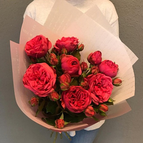 Букет цветов "Пионовидное счастье" №163