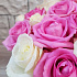 Коробка из 29 белых и розовых роз - Фото 5