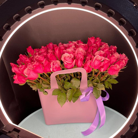 Розы в сумке ваза №160 - Фото 4