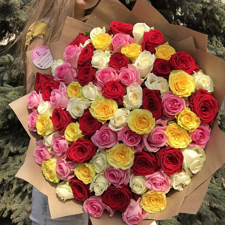 Микс ярких роз - Фото 4