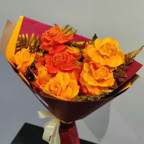 Букет цветов Яркая осень №162 - Фото 4