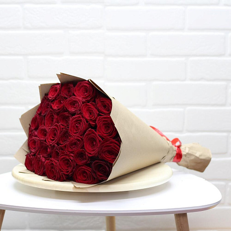 Букет из 35 роз недорого - Фото 4