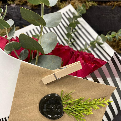 Букет Красный из 19 роз - Фото 6