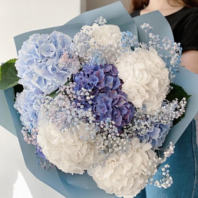 Букет Luxury Flowers Синее море гортензии