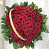 Корзины с цветами. Розы красные. Сердце из роз. 51 роза. N157 - Фото 4