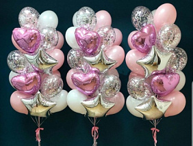 Композиция из шаров "Ура,С днём Рождения"