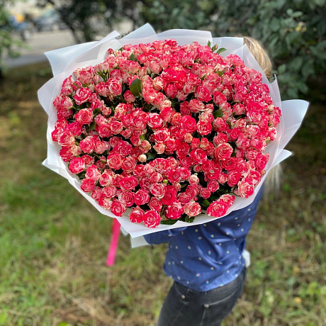 Букет с кустовой розой №161 - Фото 3