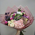 Красивый букет с Гортензией, брассикой, ассорти роз и цветами - Фото 1