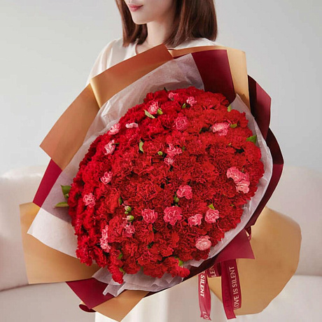 Букет из 109 красных гвоздик - Фото 2