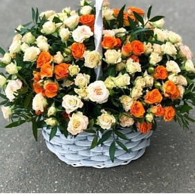 Корзина с цветами №478
