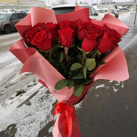 Букет из эквадорских роз №160 - Фото 5