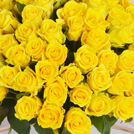 Букет 101 Желтая Роза №160 - Фото 4