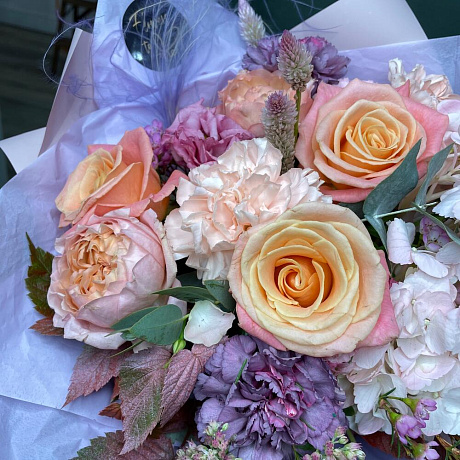 Букет цветов Персиковая дымка - Фото 4