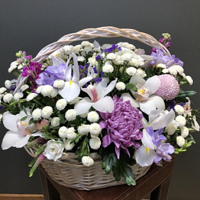 Корзина цветов №163